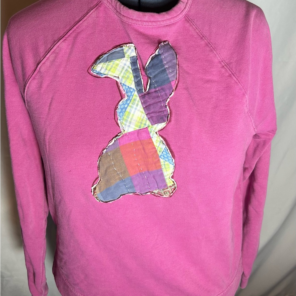 Universal Thread Fuchsia Sweatshirt with Patchwork Rabbit